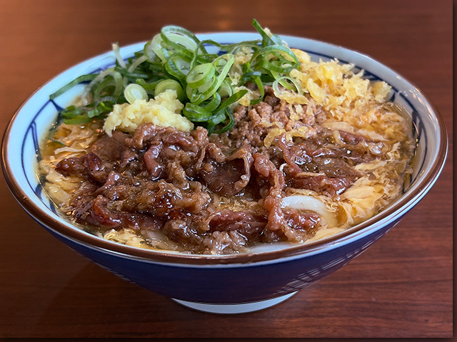 肉がさね玉子あんかけうどん 丸亀製麺