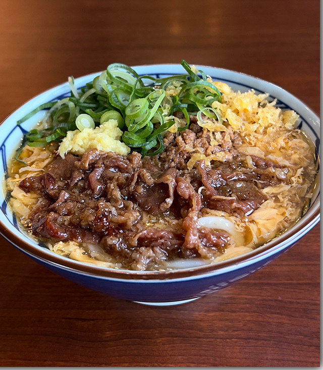 肉がさね玉子あんかけうどん 丸亀製麺