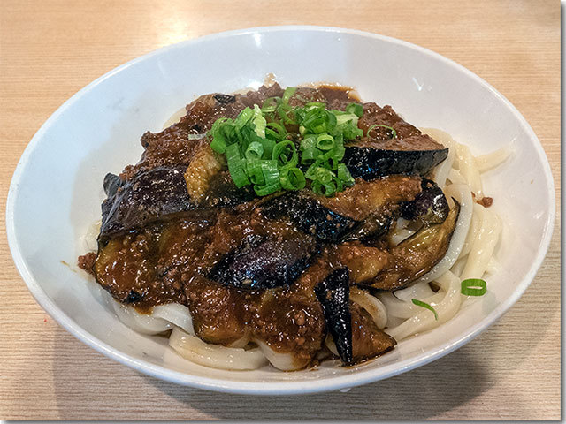 麻婆茄子うどん