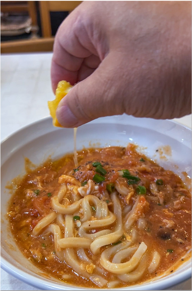 ピリトマトうどん さぬ一