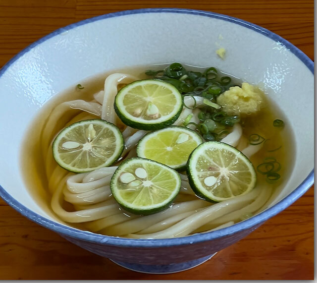 スダチ冷や掛け 手打ち麺や大島