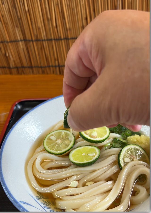 スダチ冷や掛け 手打ち麺や大島