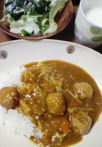 ミートボールカレー♪