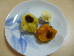 三色茶巾しぼり