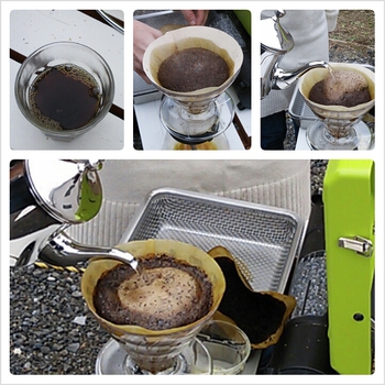 煎りたてのコーヒー豆♪