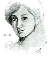 鉛筆画で上戸彩ちゃん描いてみました！
