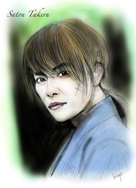 「るろうに剣心」より緋村剣心役の佐藤健くん描いてみました！