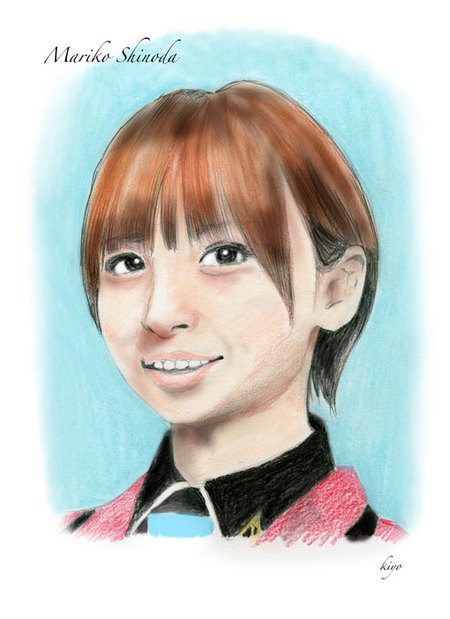 AKB48卒業の篠田麻里子ちゃん描いてみました。