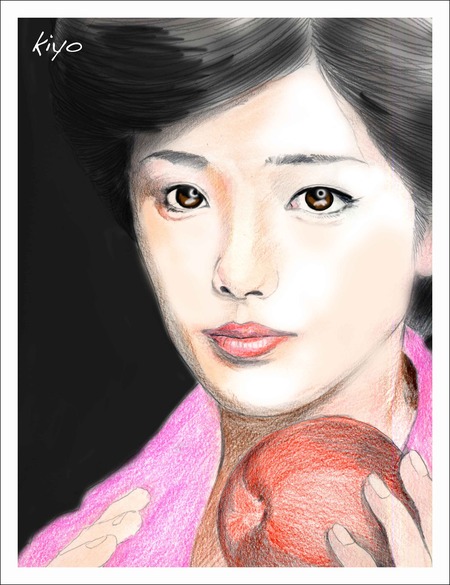 山口百恵さん描いてみました。