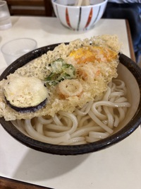 手打うどん 義経（天ぷらうどん）