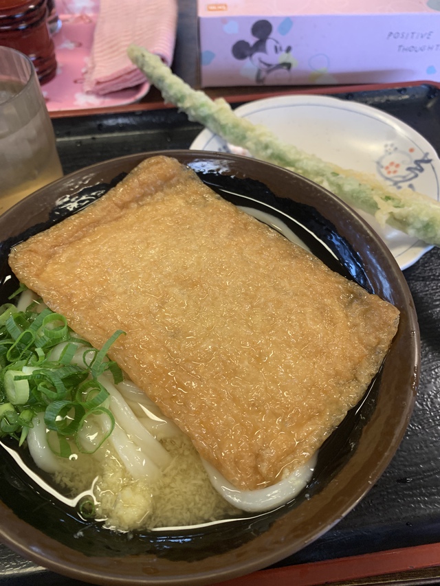 手打十段 うどんバカ一代（かけうどん＋アスパラ天）