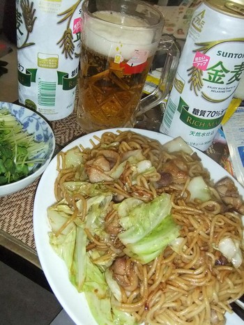 今夜は、焼きそば