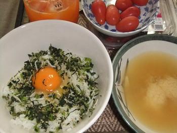 今朝のたまごかけご飯