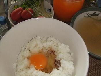 今朝のたまごかけご飯