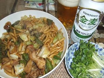 今夜は、うどん焼き