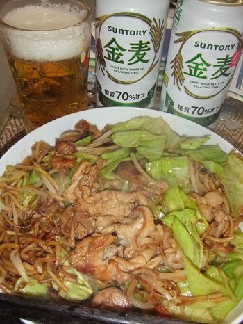 今夜は、焼きそば。。