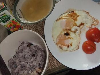 自宅で朝食