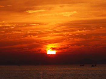 今年一番の夕焼け空