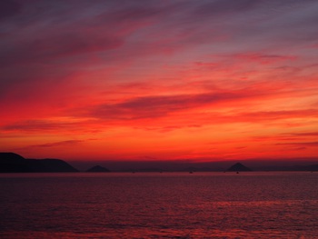 今年一番の夕焼け空