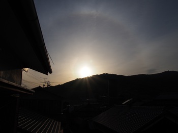 島の朝は、快晴