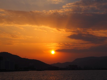 久々の夕陽