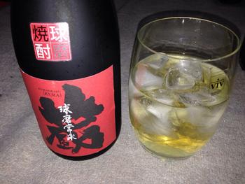 今夜は球磨焼酎で