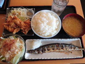 サンマでお昼エネチャージ