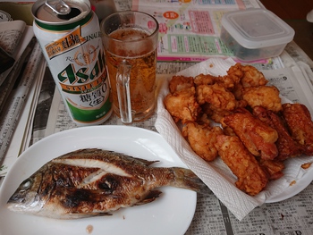 週末お昼ぷはぁ～