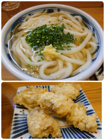 かしわ天うどん＠風月