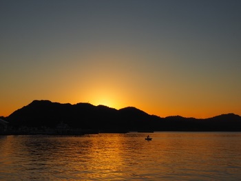 夕方の散歩
