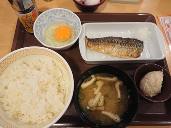 さば朝食@すき家