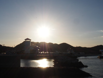 夕陽の位置がまだ高い