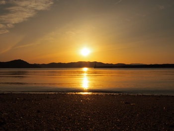 島からの夕陽