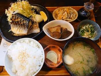塩サバ定食@つばめ家