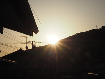眩しい朝陽に感謝