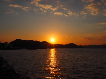 癒やしの夕陽