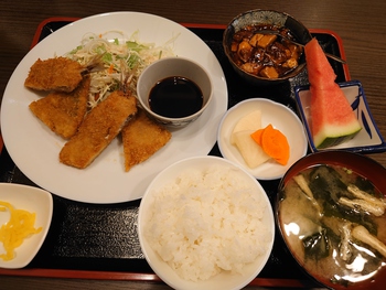 アジフライ定食@せきや
