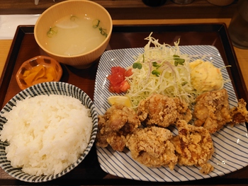 豊島の塩から揚げ定食@まいしょく家