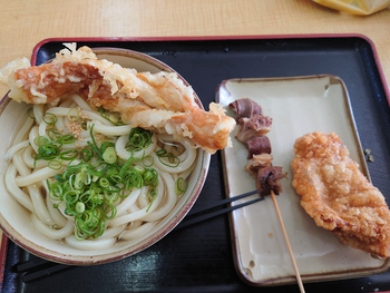 うどんとミカン