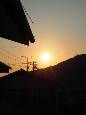 久々の眩しい朝陽