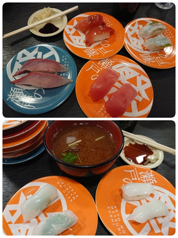 たまには、お寿司でも。