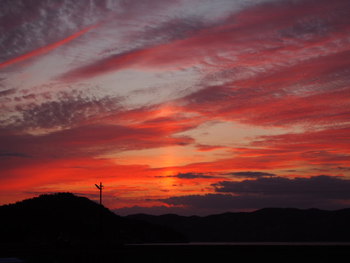夕焼け空。