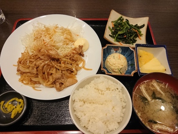 豚しょうが焼き定食@せきや