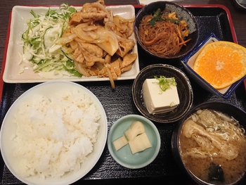 豚しょうが焼き定食@せきや