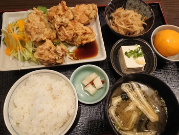 鶏唐揚げ定食@せきや