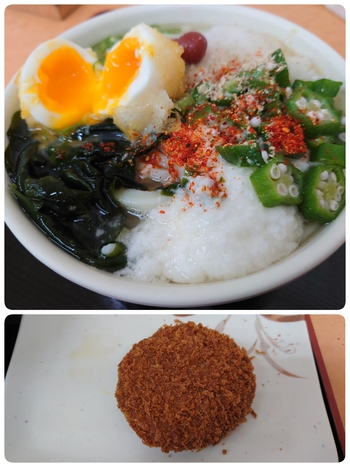 冷かけうどんとろろのせ