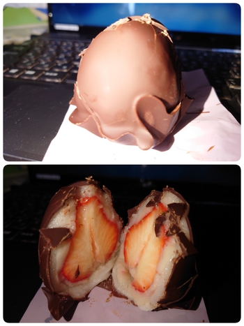 チョコいちご大福
