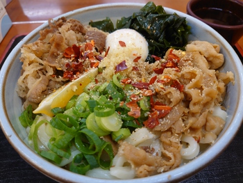 久々のスペシャルぶっかけうどん