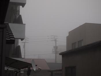 濃霧だった朝