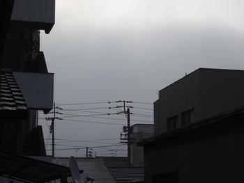 濃霧だった朝